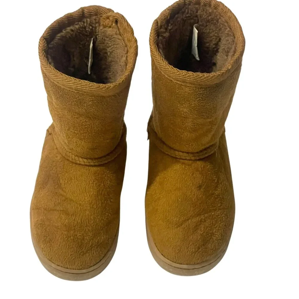 Bebe‎ Winter Pull On Boots Toddler Girls Size 6 Winter Fleece Lined Logo